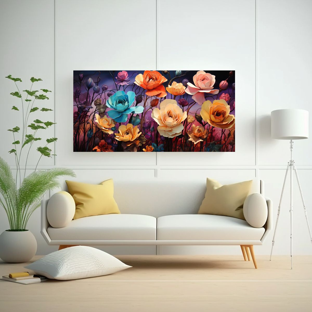 GENERICO - Cuadro Cuadro Equilibrio Roses Estilo 100x50 Cm