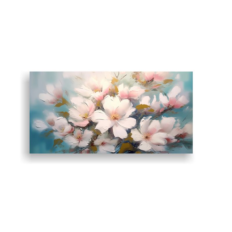GENERICO - Arte De Pared Abstracto Con Flores Más Pequeñas 100x50 Cm