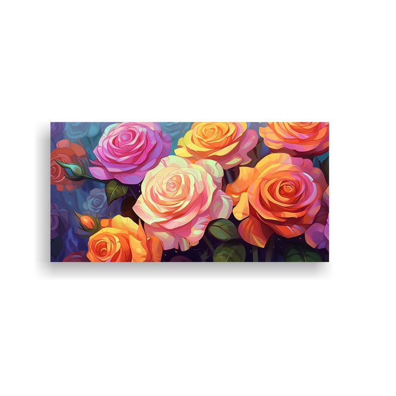 GENERICO - Cuadros De Diseño Urbano Con Hermosas Rosas De 60x30 Cm