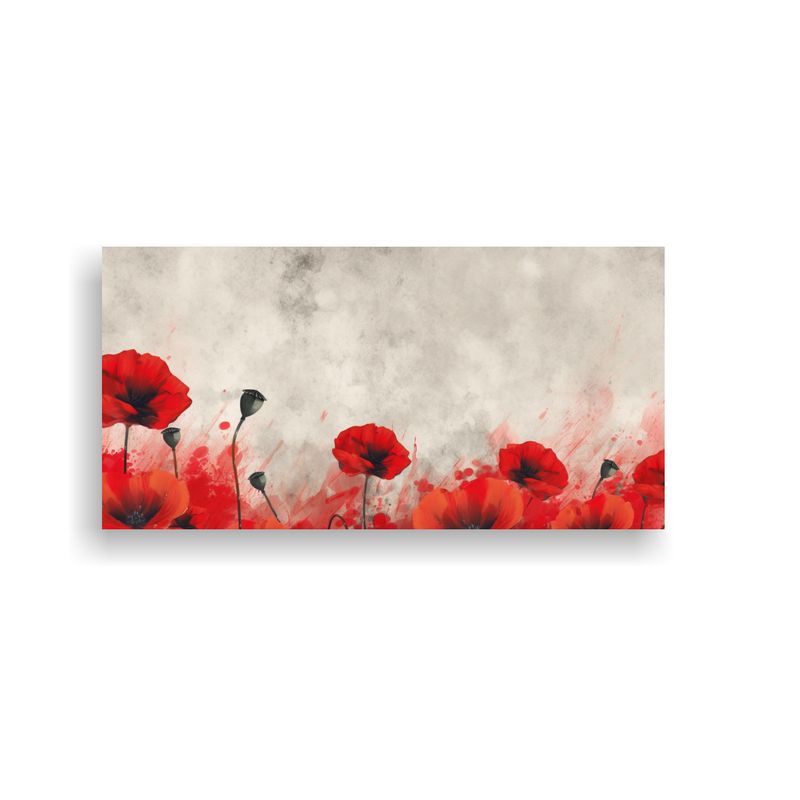 GENERICO - Pintura De Lienzo Inspiradora De Amapola Roja 60x30 Cm