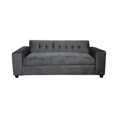 DISEÑOS VALESTRINI - SOFA TRES CUERPOS FELPA GRIS OSCURO