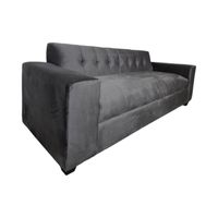 SOFA DOS CUERPOS FELPA GRIS OSCURO