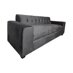 DISEÑOS VALESTRINI - SOFA DOS CUERPOS FELPA GRIS OSCURO