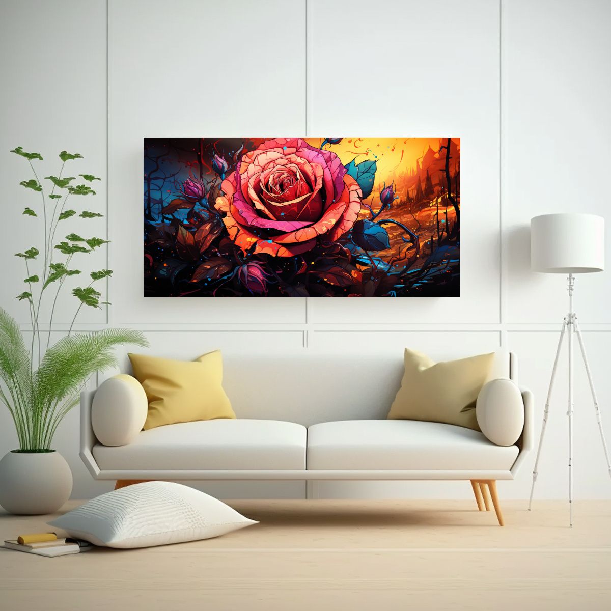 GENERICO - Pintura Decorativa Lienzo Inspirador Estilo 60x30 Cm