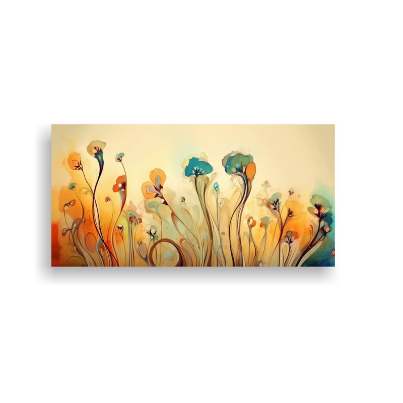 GENERICO - Composición Dinámica De Hermosas Flores En Un 100x50 Cm