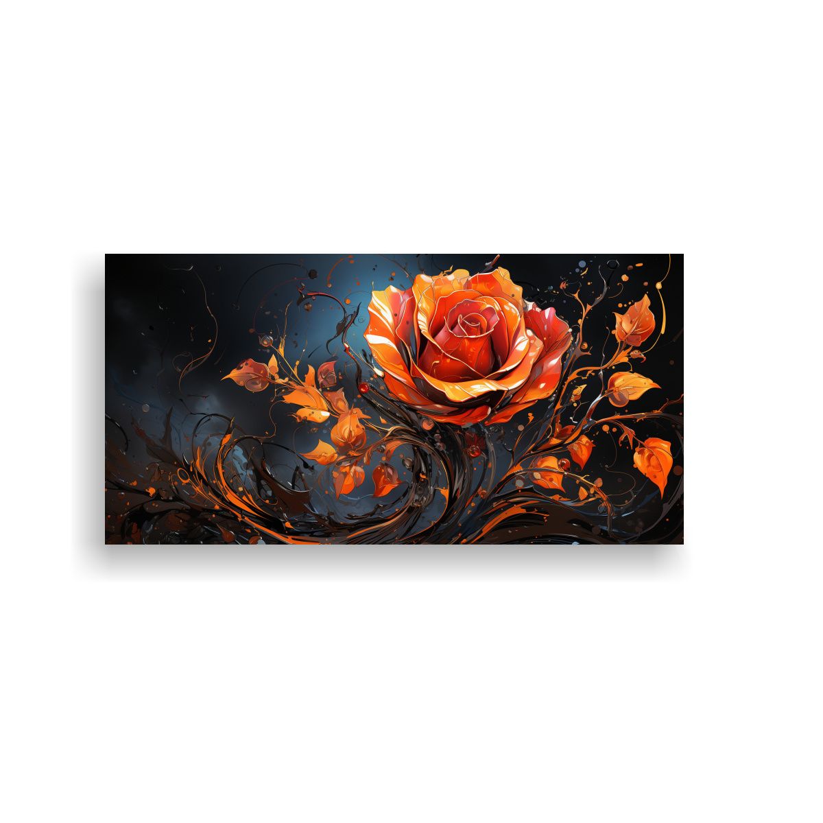 GENERICO - Pintura Decorativa Vintage De Una Rosa Que Exhala 100x50 Cm