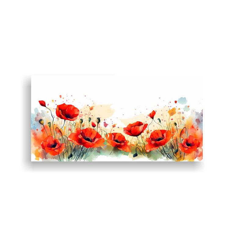 GENERICO - Pintura Decorativa De Campo De Amapolas Estilo 100x50 Cm