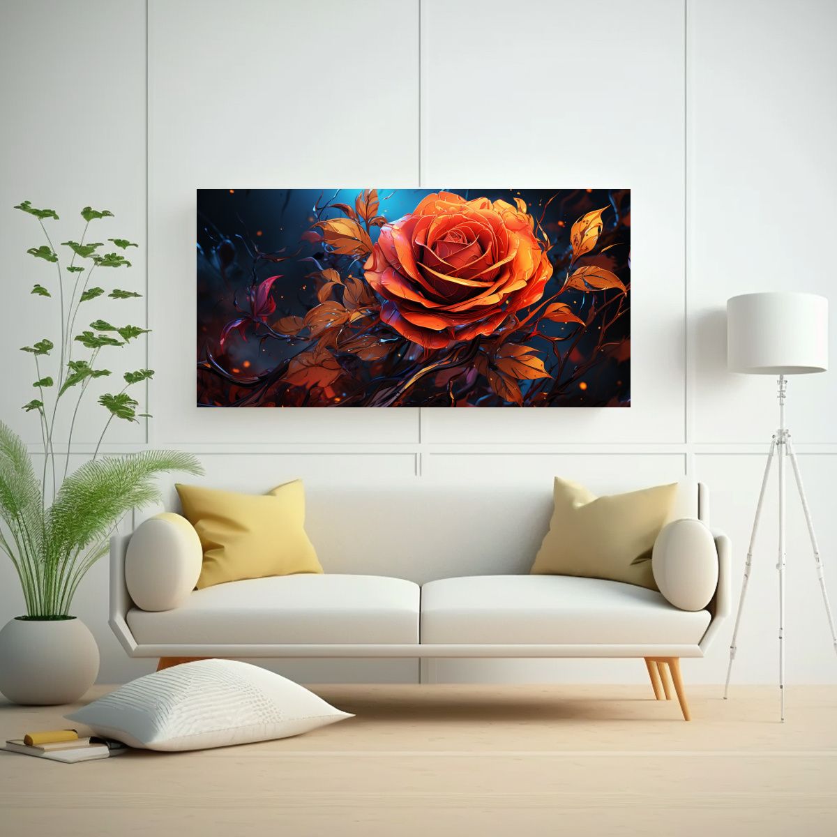 GENERICO - Arte De Pared Espectacular Rosa Exclusiva De 60x30 Cm