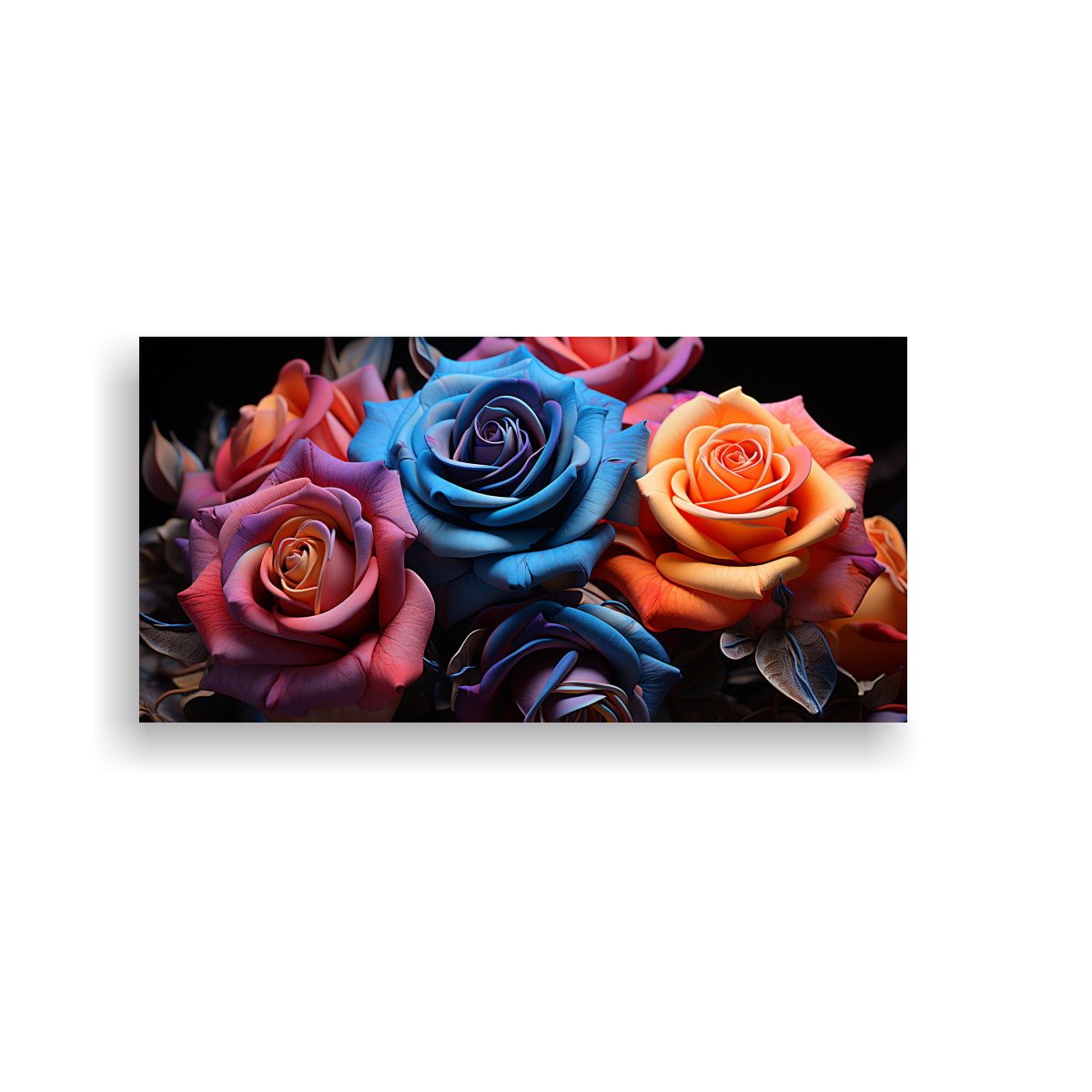 GENERICO - Cuadro Decorativo Con Rosas Híbridas De Té 80x40 Cm