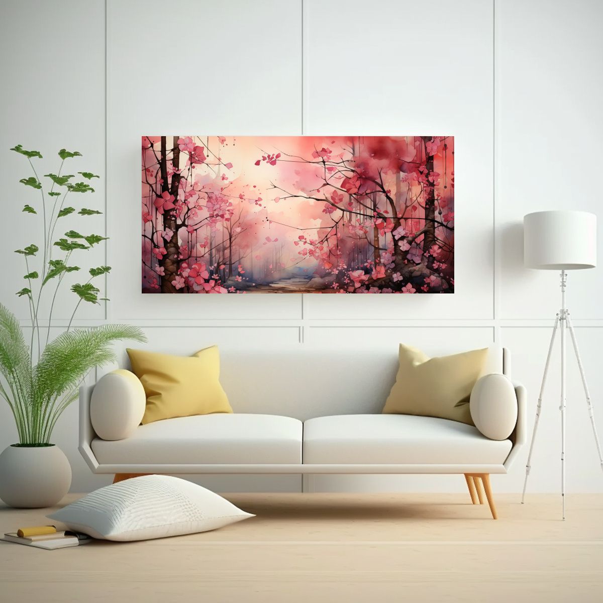 GENERICO - Pintura Decorativa Acuarela Rosa De Sobres En 60x30 Cm