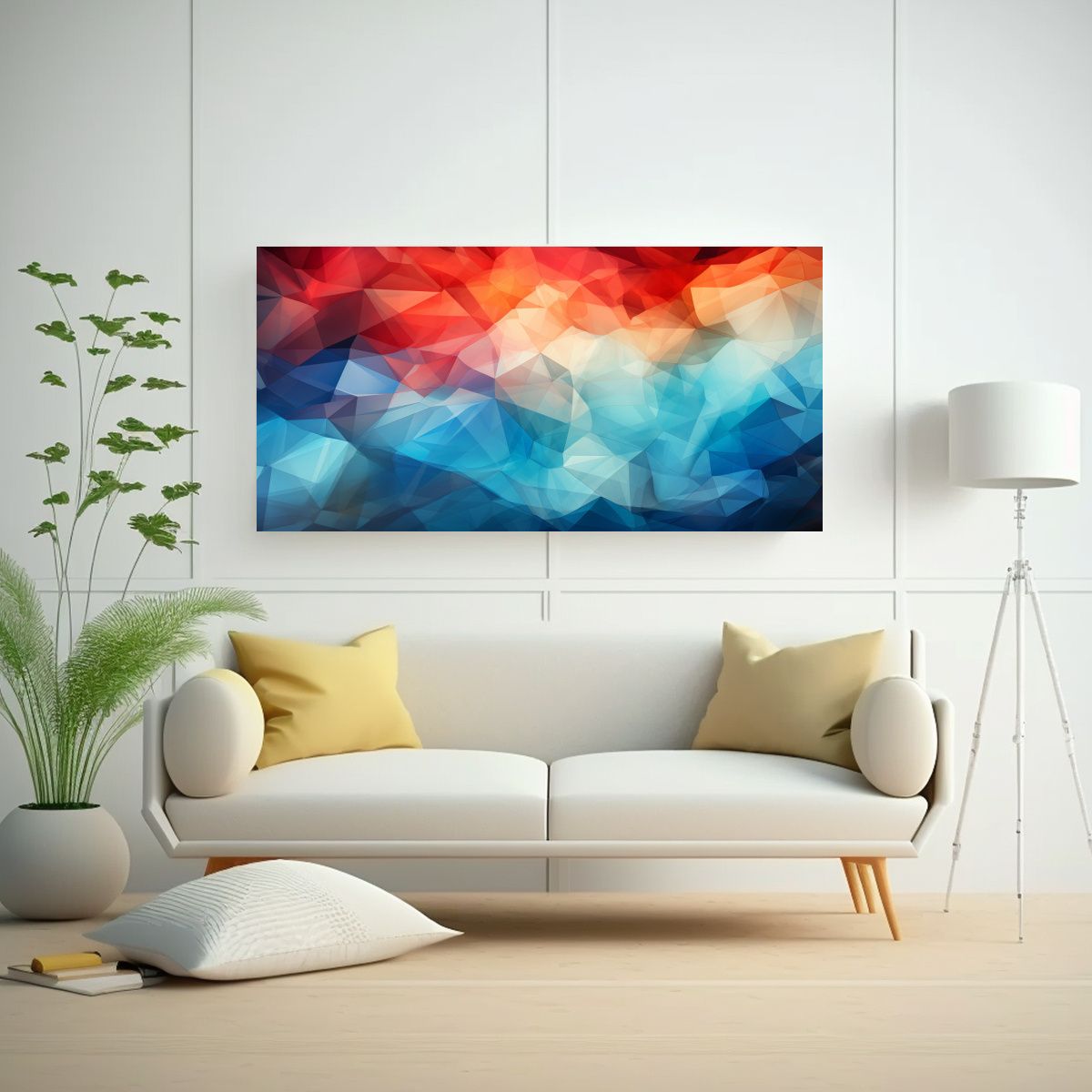 GENERICO - Cuadro Decorativo Tela Sublimada Fondo Abstracto 100x50 Cm