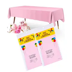 GENERICO - 2pcs 137x274cm Manteles Desechables De Peva-Rosa