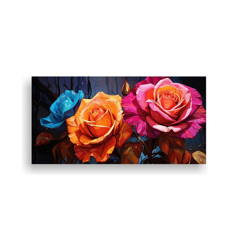 GENERICO - Pinturas Decorativas De Flores Híbridas De Té 80x40 Cm