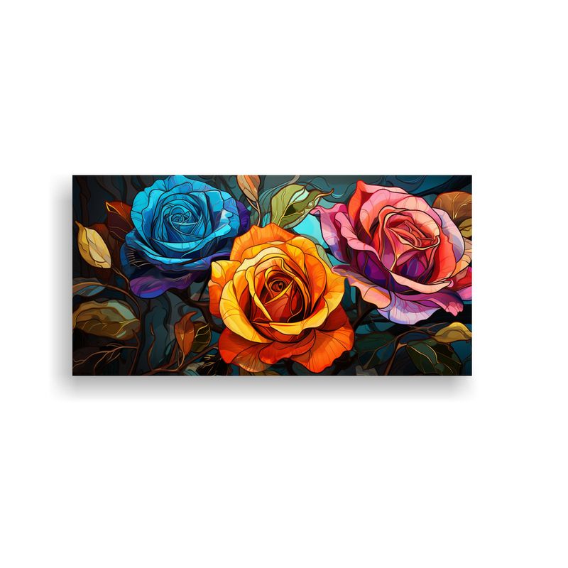 GENERICO - Pinturas Decorativas De Flores Pop Art Rosas 60x30 Cm