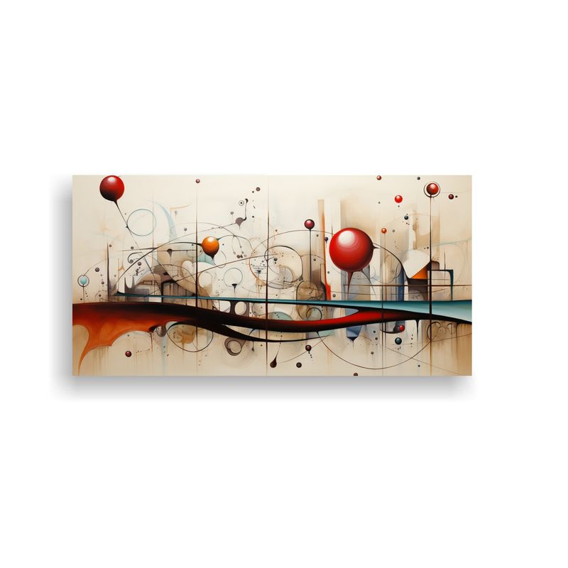 GENERICO - Cuadro Abstracto Moderno Lienzo Creativo - Arte 100x50 Cm.