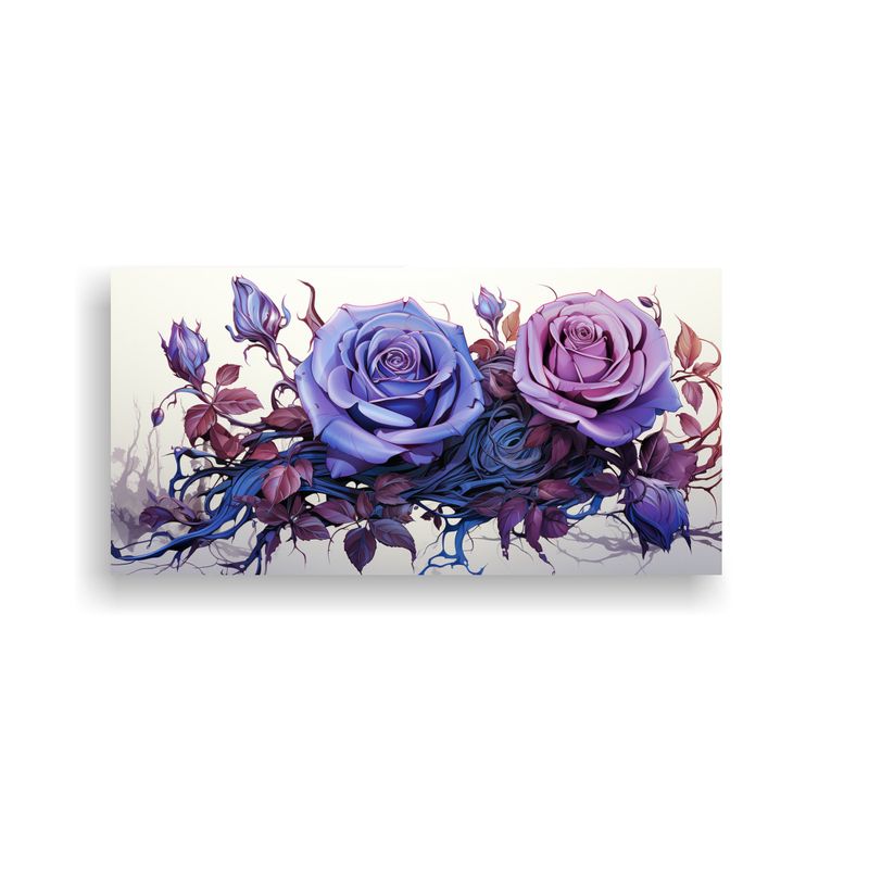 GENERICO - 1 Pieza Pintura Decorativa De Rosa Venenosa En 60x30 Cm