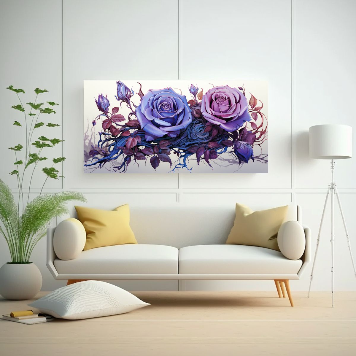 GENERICO - 1 Pieza Pintura Decorativa De Rosa Venenosa En 100x50 Cm