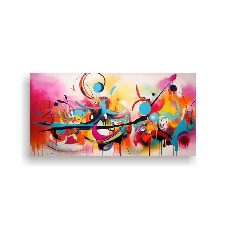 GENERICO - Pintura Abstracta Inspirada En La Viveza De La 60x30 Cm