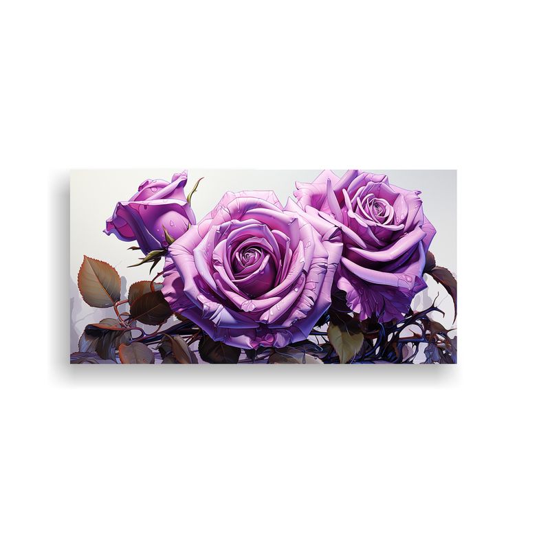 GENERICO - Pintura Decorativa De Rosa Venenosa En Fondo 80x40 Cm