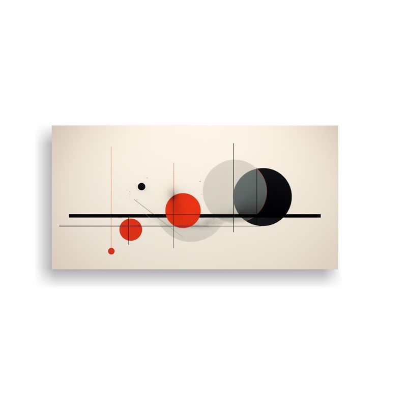 GENERICO - Cuadro Minimalista Juvenil Abstracto En Tonos De 60x30 Cm