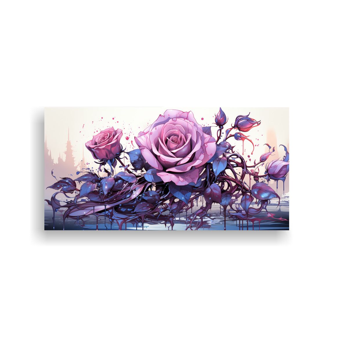 GENERICO - Cuadro Decorativo Moderno Baño Con Imagen De 80x40 Cm