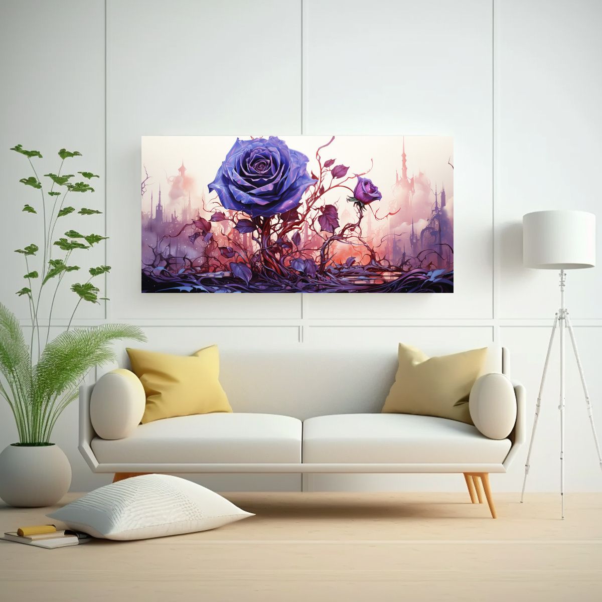 GENERICO - Cuadro Decorativo De Una Rosa Venenosa Con Finas 100x50 Cm