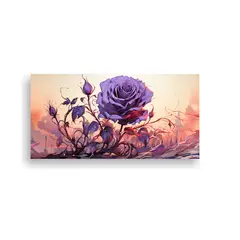 GENERICO - Pintura Decorativa De Arte Moderno Con Rosa 60x30 Cm