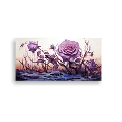 GENERICO - Cuadro Intenso Color Rosa Venenoso Sobre Fondo 80x40 Cm