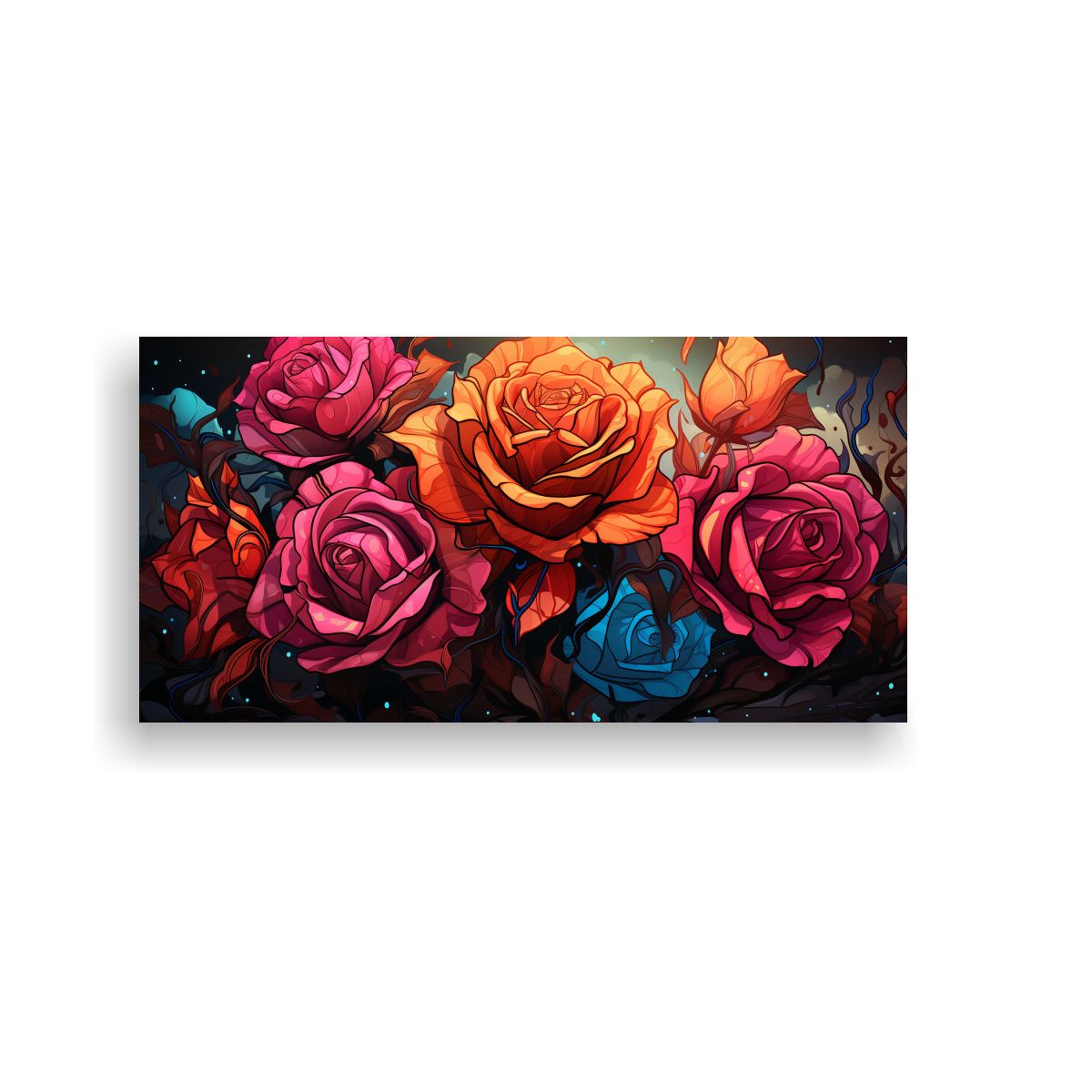 GENERICO - Pinturas Decorativas En Estilo Graffiti Con Fondo 100x50 Cm