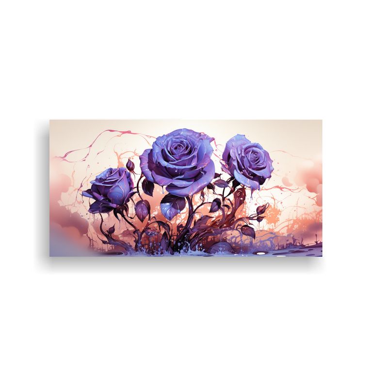GENERICO - Cuadro De Decoración De Baño Con Una Rosa 60x30 Cm