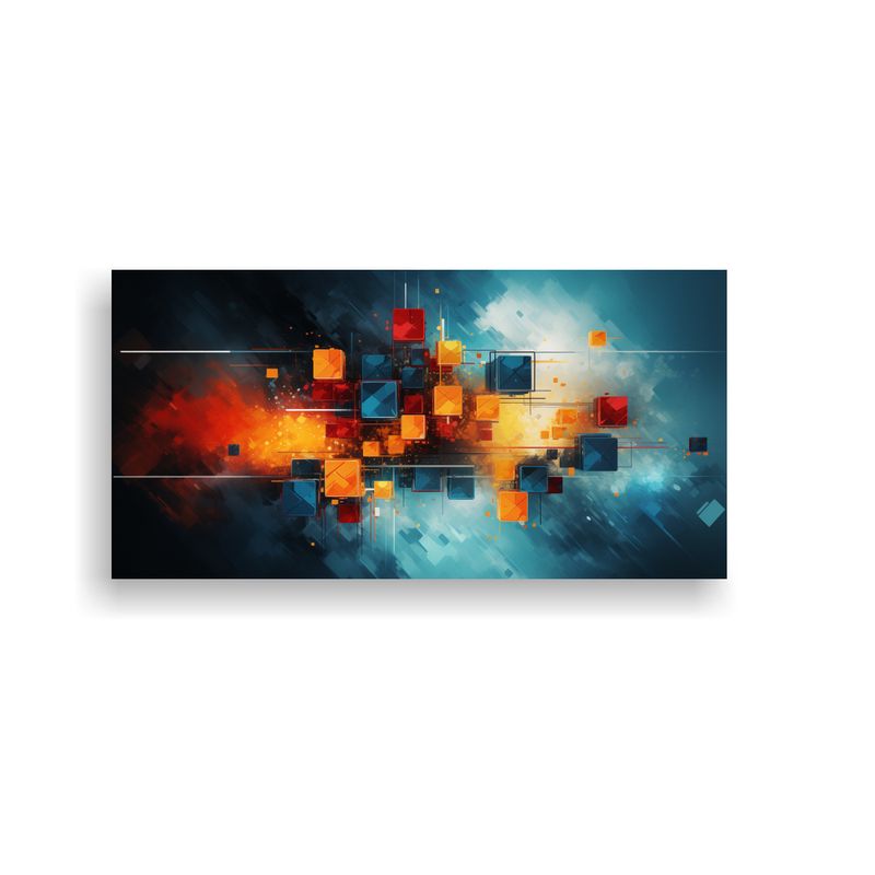 GENERICO - Pinturas Decorativas De Lienzo Abstracto De Alta 100x50 Cm