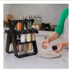 GENERICO - Especiero Giratorio Organizador de Condimentos con 18 Tarros