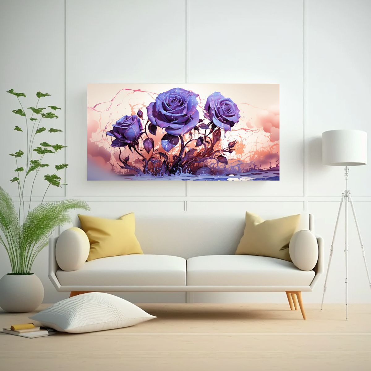 GENERICO - Cuadro De Decoración De Baño Con Una Rosa 100x50 Cm