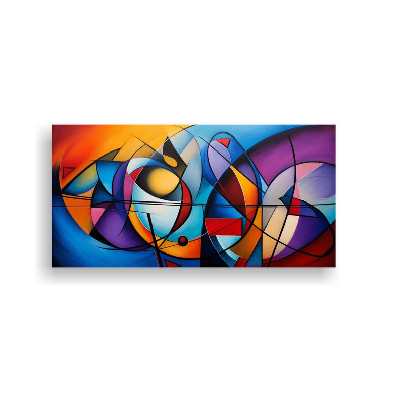 GENERICO - Cuadro Abstracto Movimiento Naturaleza Viva 80x40 Cm
