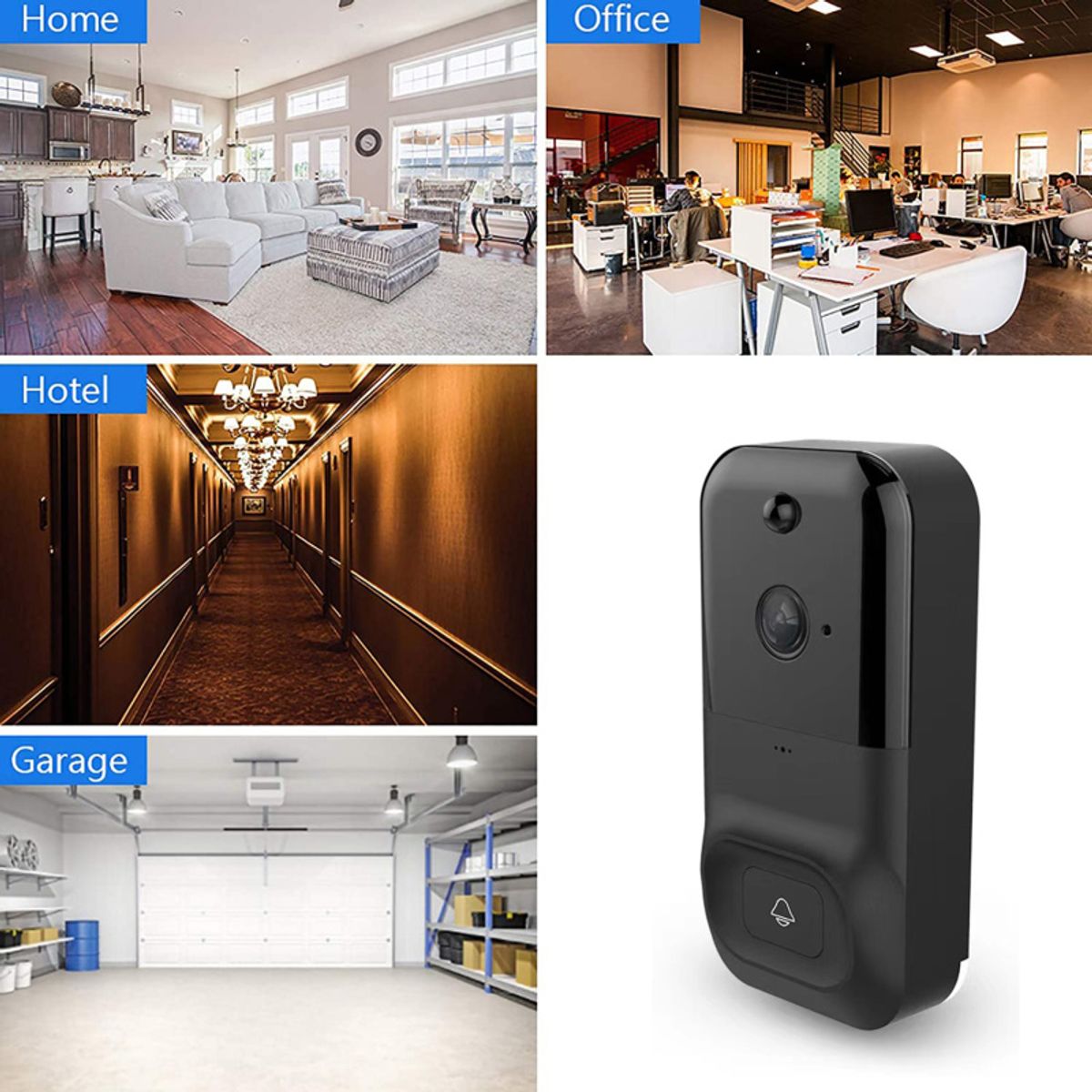 PUREPOWER - Timbre Videoportero Inalámbrico con Bocina y lenovo 32G Card