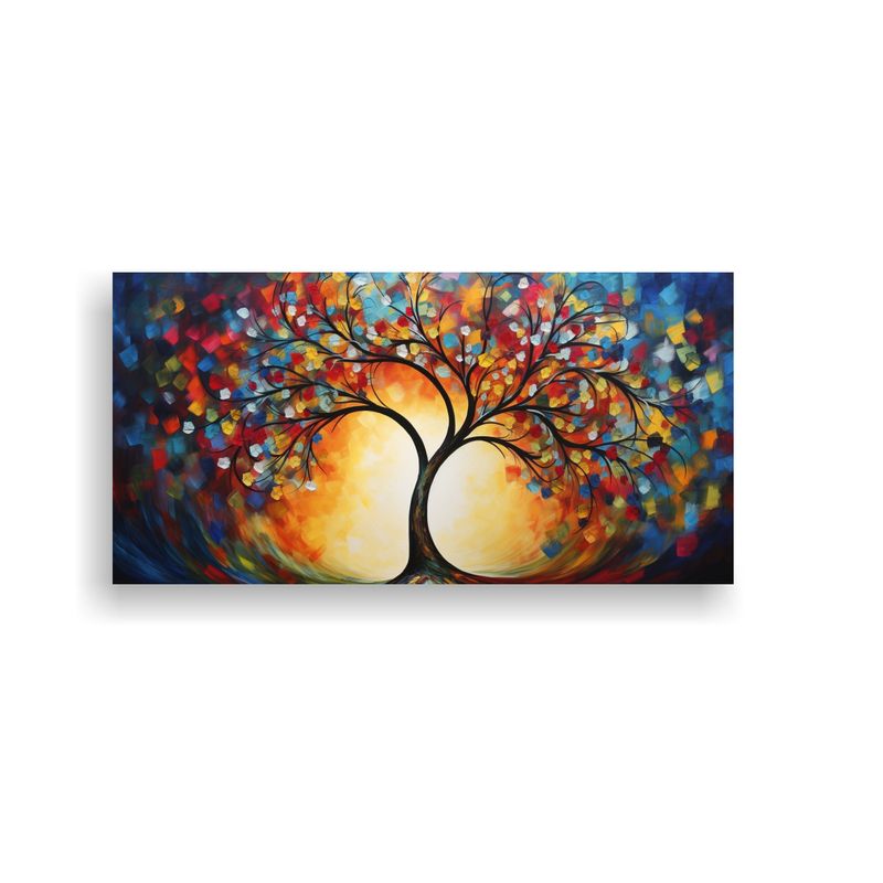 GENERICO - Pintura Abstracta De árbol De Alta Calidad 80x40 Cm