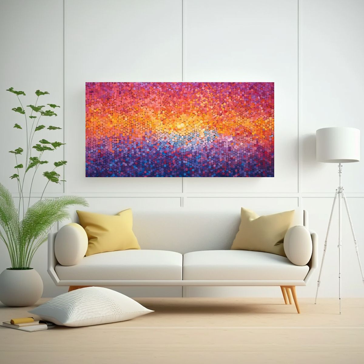 GENERICO - Cuadro De Decoración Abstracto Estilo Galería 100x50 Cm