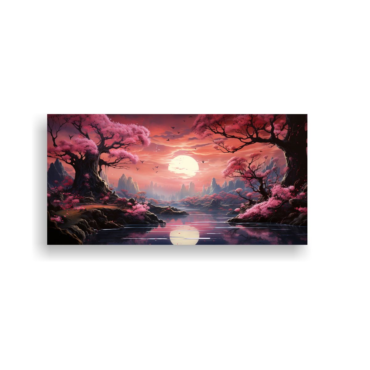 GENERICO - Arte Zen Delicado Con Sobres Rosados En Un 100x50 Cm