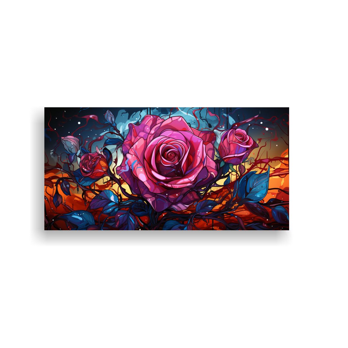 GENERICO - Pintura De Ambiente Moderno Canva Con Fondo De 80x40 Cm