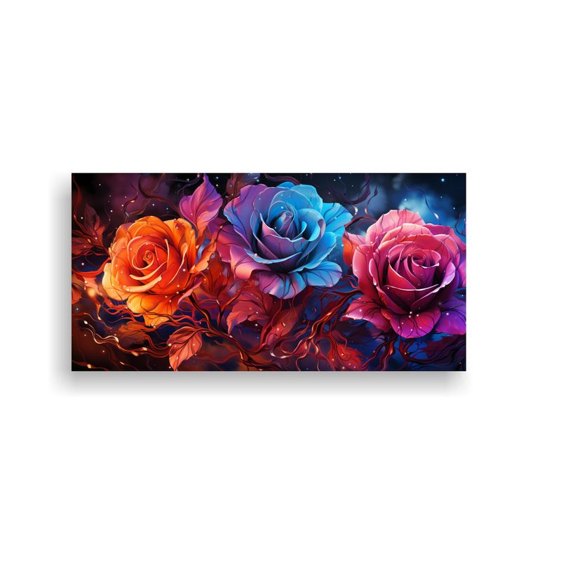 GENERICO - Cuadro Forma Urbano Estilo Graffiti Rosa Con 100x50 Cm