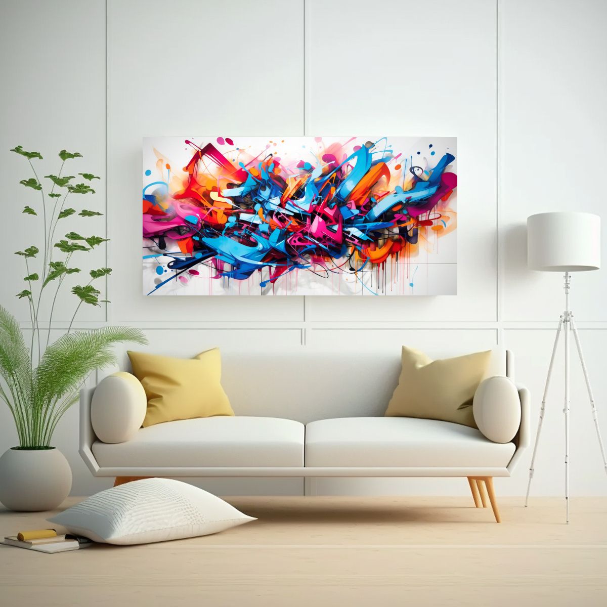GENERICO - Pinturas Decorativas Horizontales Con Fusión 60x30 Cm
