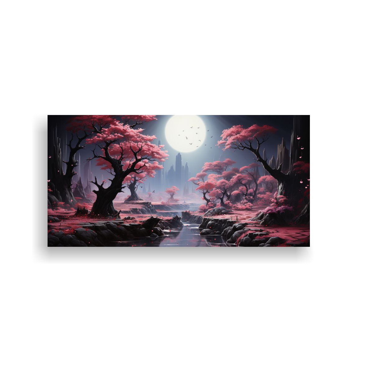 GENERICO - Cuadro Minimalista De Un Jardín Zen Tranquilo 80x40 Cm