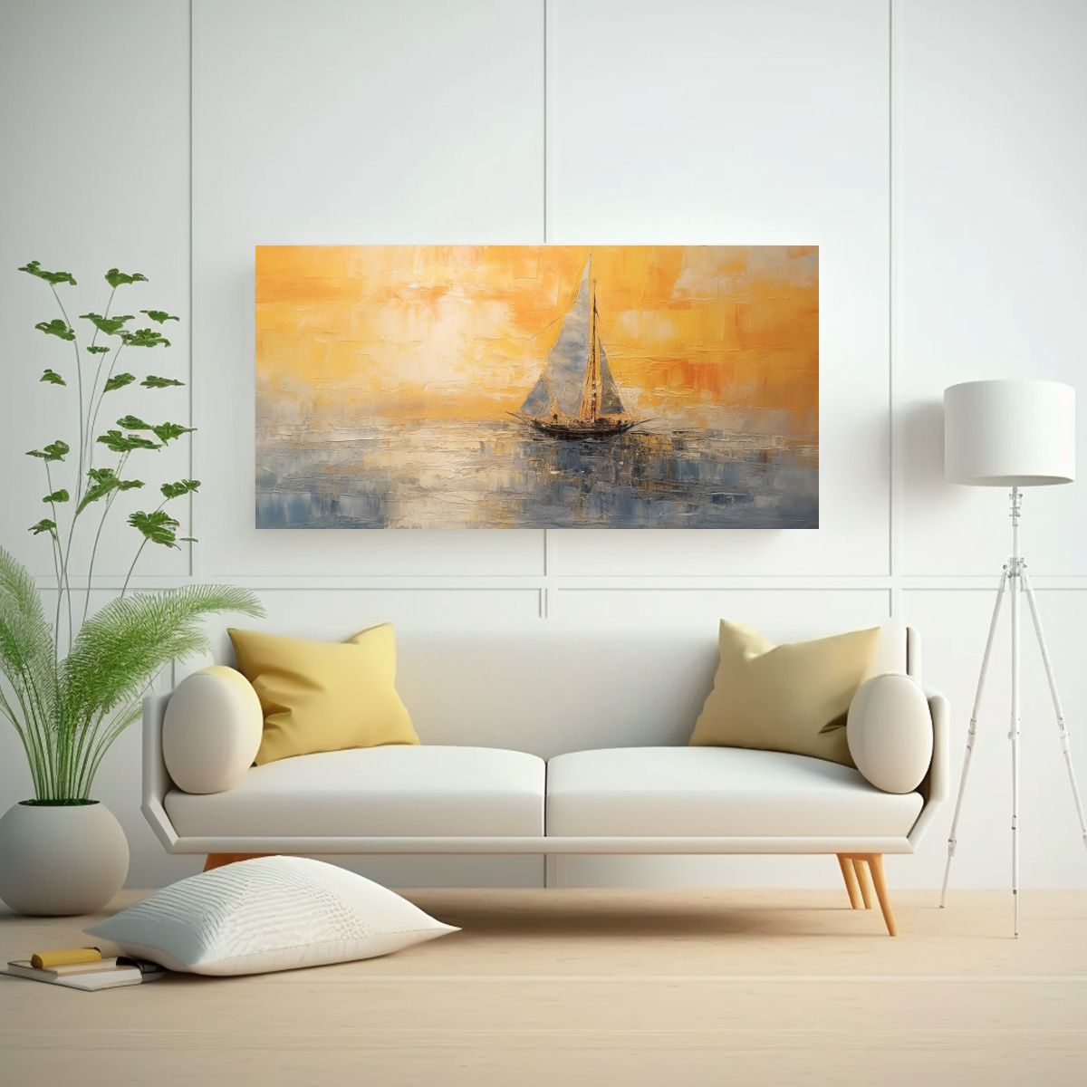 GENERICO - Cuadro Decoración Equilibrio Visual Inspirado En 60x30 Cm