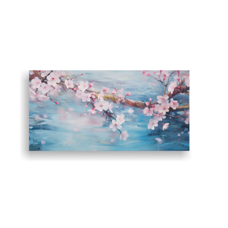 GENERICO - Cuadro Horizontal De Cerezos Delicados Flotando 80x40 Cm