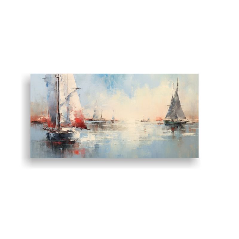 GENERICO - Pintura Decorativa Inspirada En Eugene Boudin Con 80x40 Cm