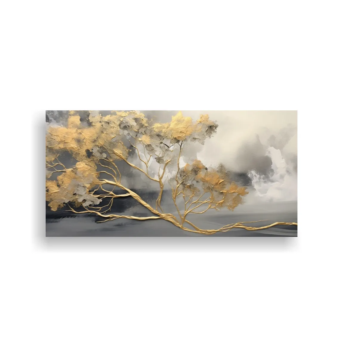 GENERICO - Lienzo Arte Grafico Pintura Abstracta De árbol 80x40 Cm