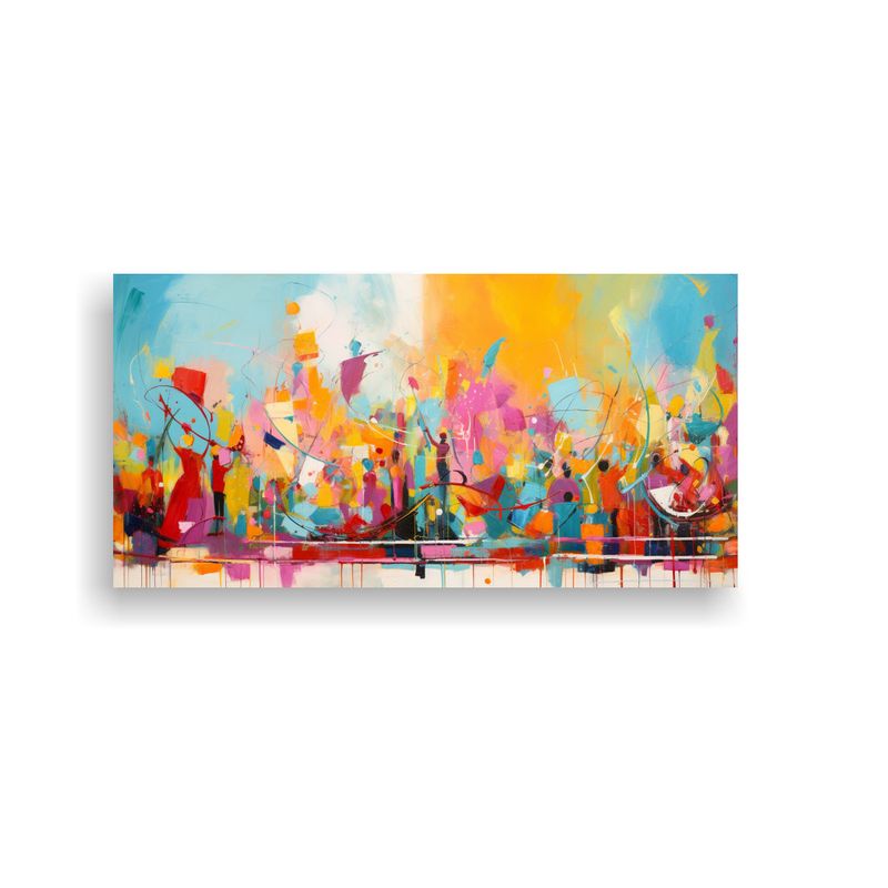 GENERICO - Pinturas Abstractas De Interpretación De Una 100x50 Cm