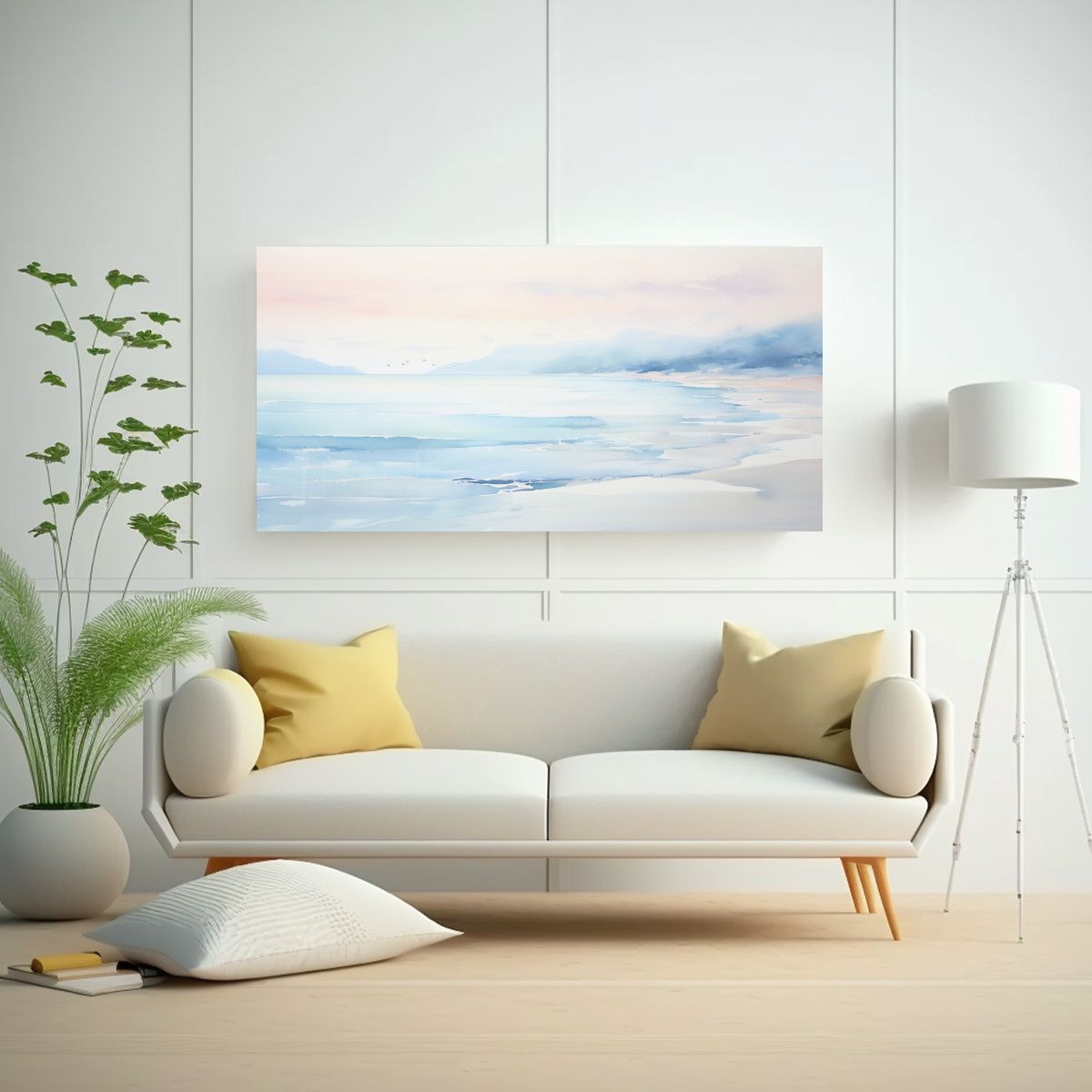 GENERICO - Paisaje Costero En Pinturas De Decoración 100x50 Cm