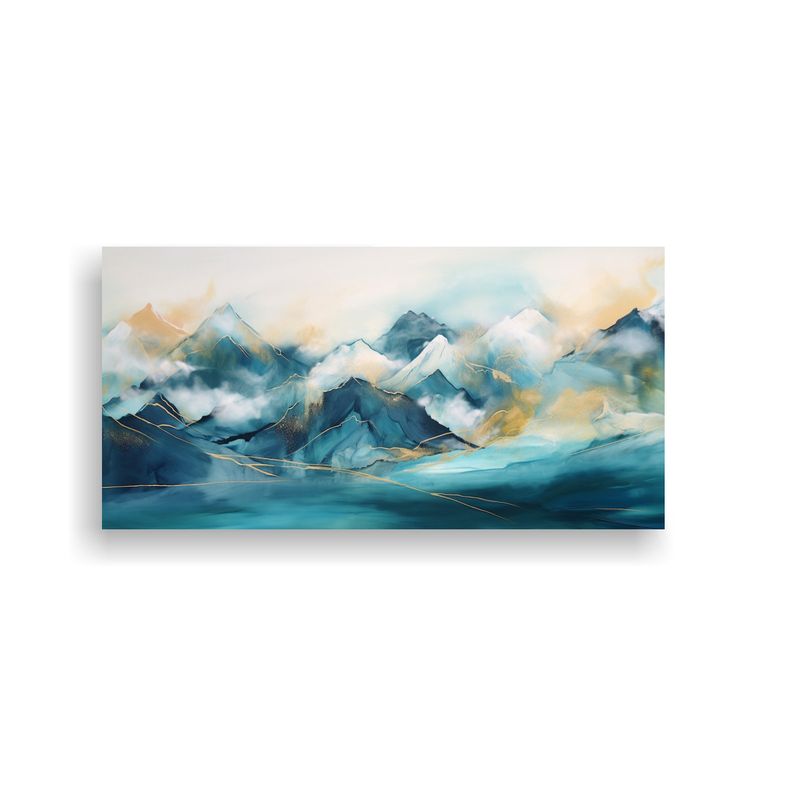 GENERICO - Pintura Decorativa De Paisaje Sereno De Montaña 80x40 Cm