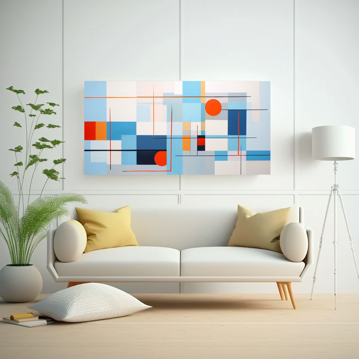 GENERICO - Pinturas Decorativas De Arte Forma En Colores 80x40 Cm